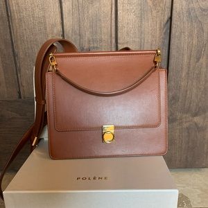 Polene Numero Sept Cognac handbag